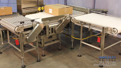 Video showing the Box Weighing, Handling, Sorting, & Labeling System from Vande Berg Scales