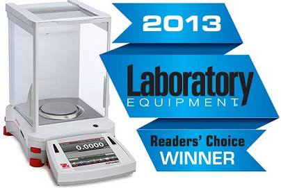 OHAUS Explorer is the winner of the Laboratory Equipment Magazine's 2013 Readers' Choice Award 