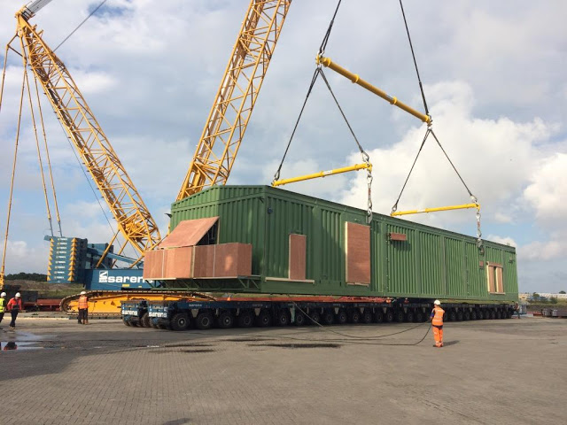 Modulift One-Over-Two Rig Lifts Substation Module