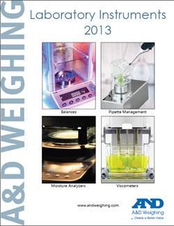 A&D Launches New 2013 Catalog for Laboratory Instruments