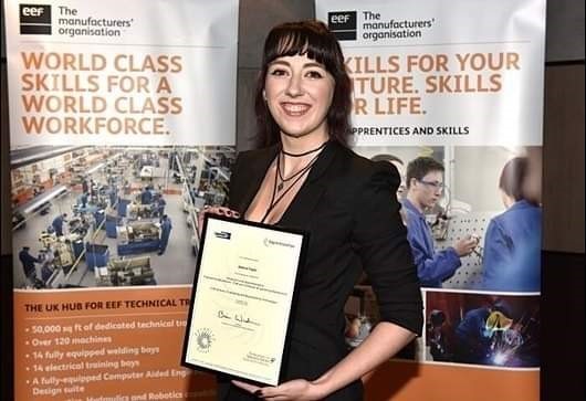 Engineering award winner continues to fly the flag for apprenticeship
