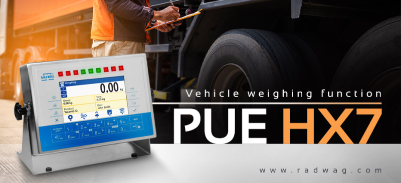 New Vehicle Weighing function in RADWAG PUE HX7 Terminal