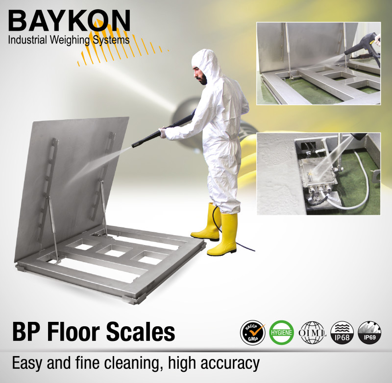 Easy and fine cleaning, high accuracy with Baykon BP Floor Scale