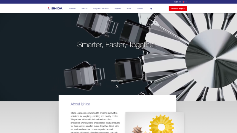 Improved user experience from new Ishida Website