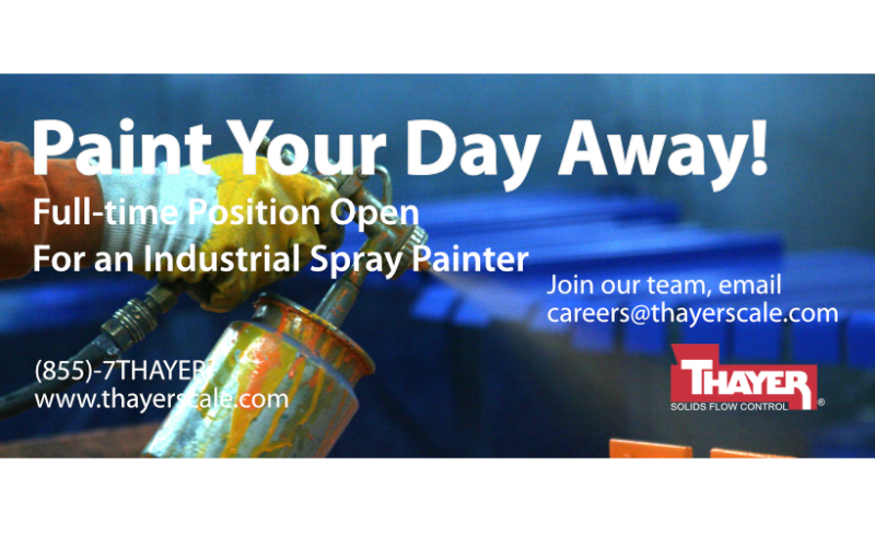 Job Offer By Thayer Scale-Hyer Industries, Inc. - Industrial Spray Painter