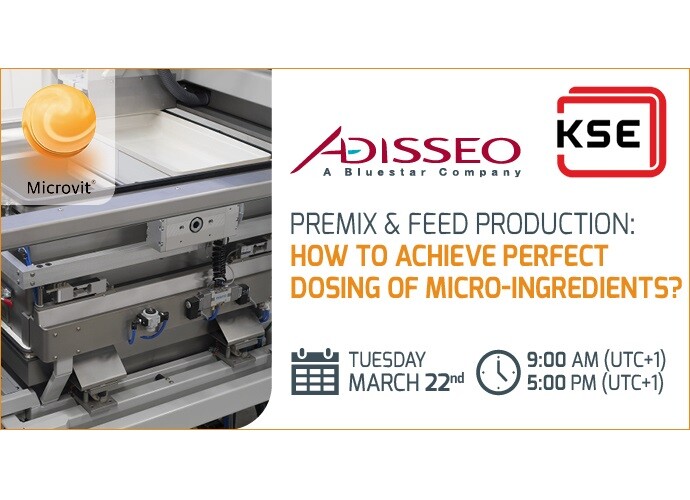 Adisseo and KSE Webinar: Premix & Feed Production: How to Achieve Perfect Dosing of Micro-Ingredients