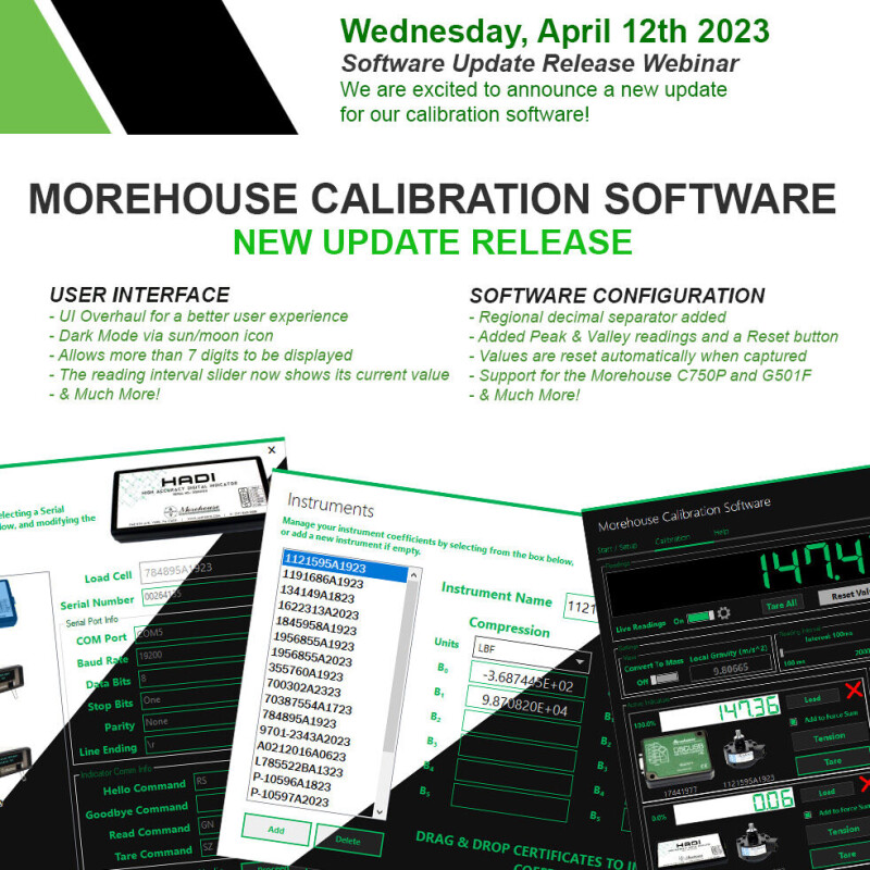 Morehouse Instrument Company, Inc. Webinar: Morehouse Calibration Software Release