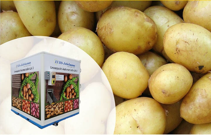Self-service vending machine with SysTec weighing technology for the distribution of potatoes